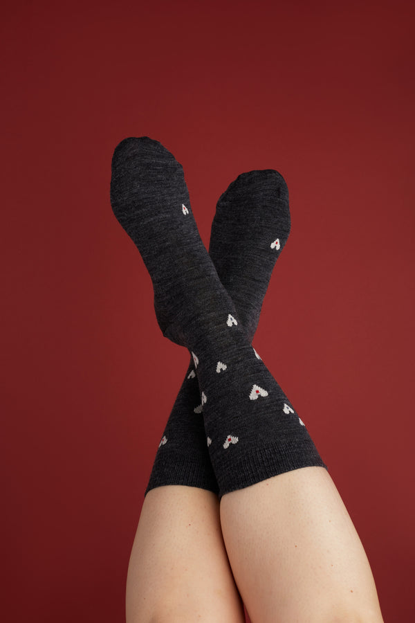 Chaussettes - Coeur Grey