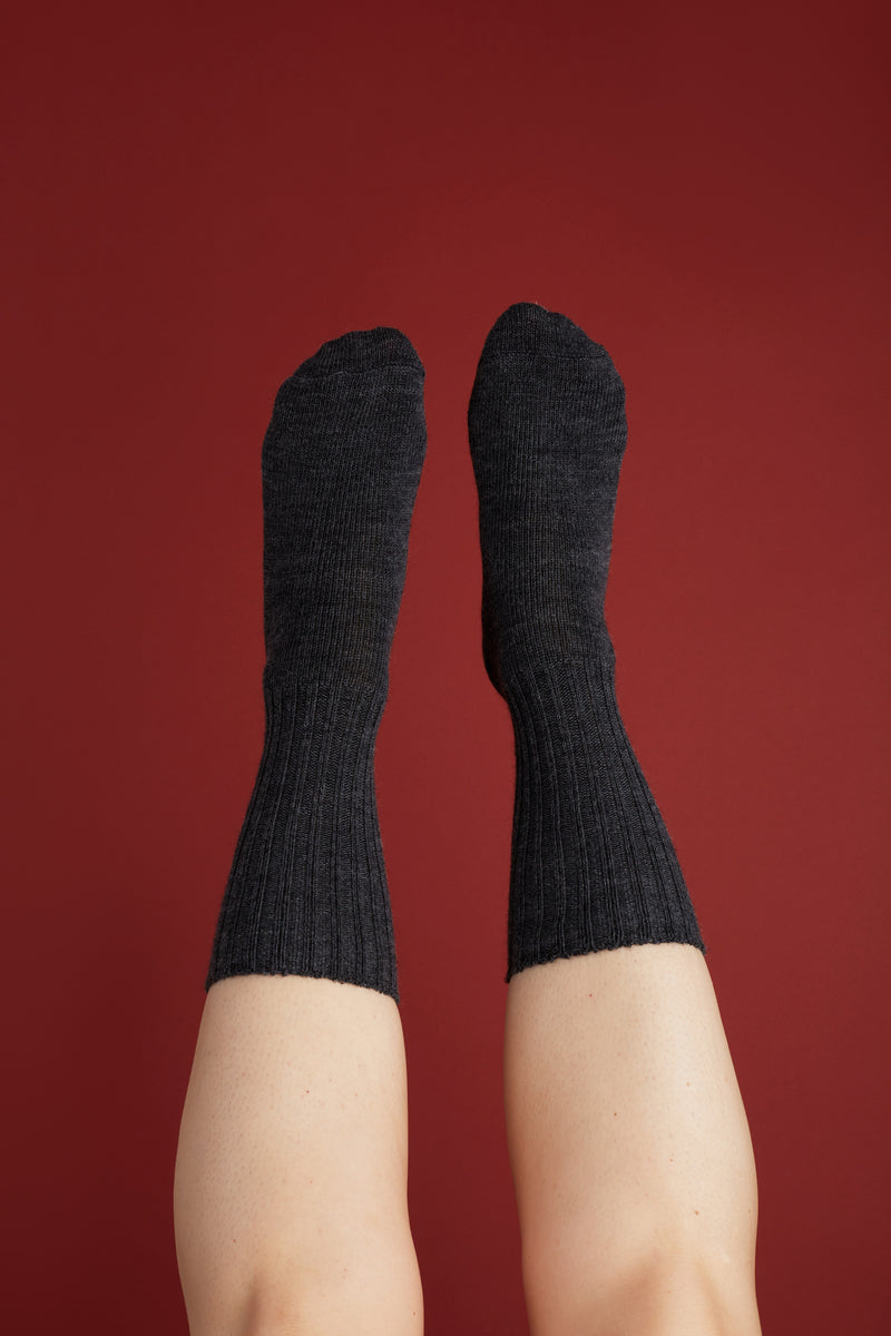 Chaussettes - Marie Basse Antracite – Les sabots de Marie