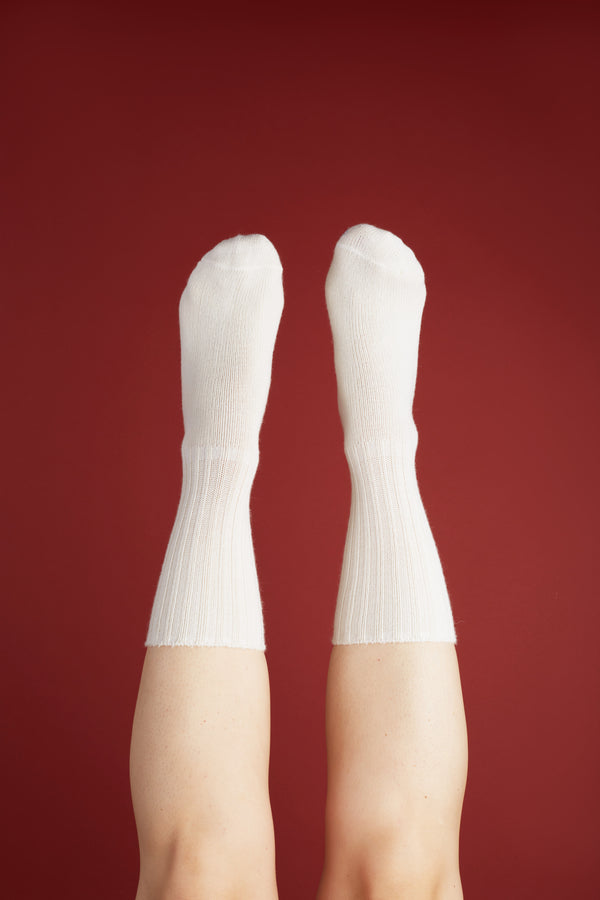 Chaussettes - Marie Basse White