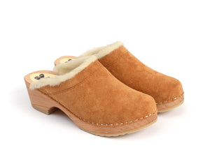 Sabots suédois fourrés en laine de mouton