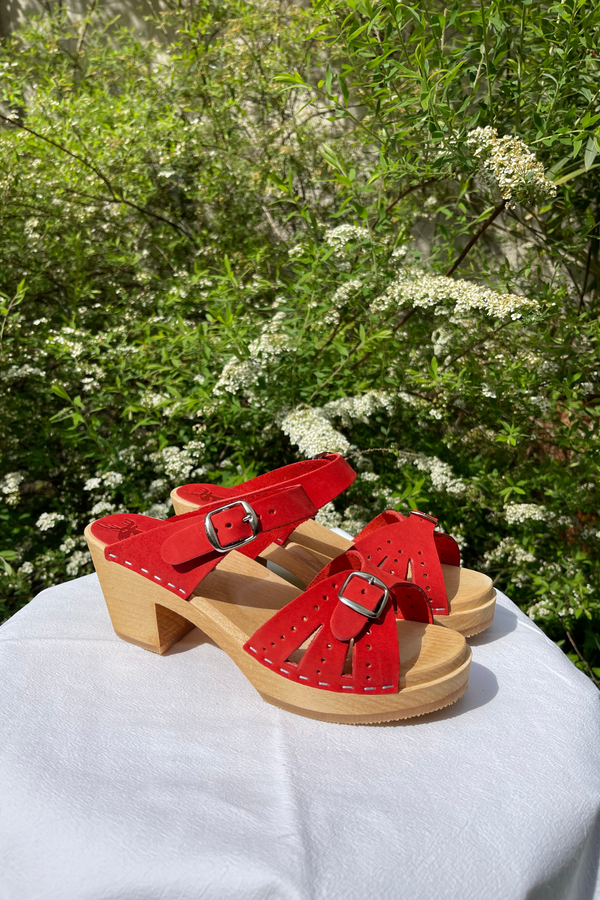 Sandales Hautes - Nubuck Red