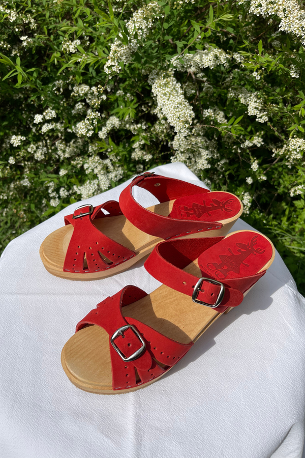 Sandales Hautes - Nubuck Red