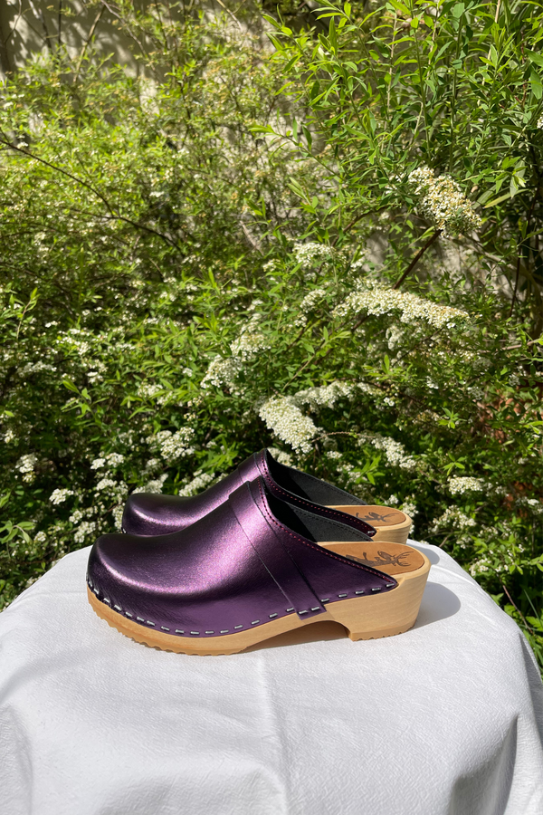 Sabots - Cuir métallisé Purple