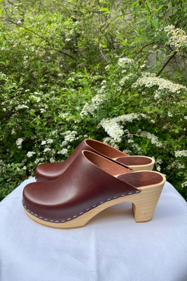 Sabots Hauts - Cuir Gras Brown