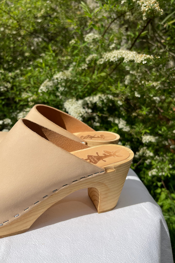 Sabots Hauts - Cuir Lisse Naturel