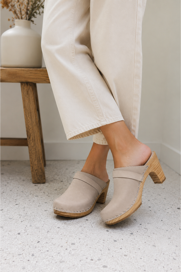 Sabots Hauts - Nubuck Creme