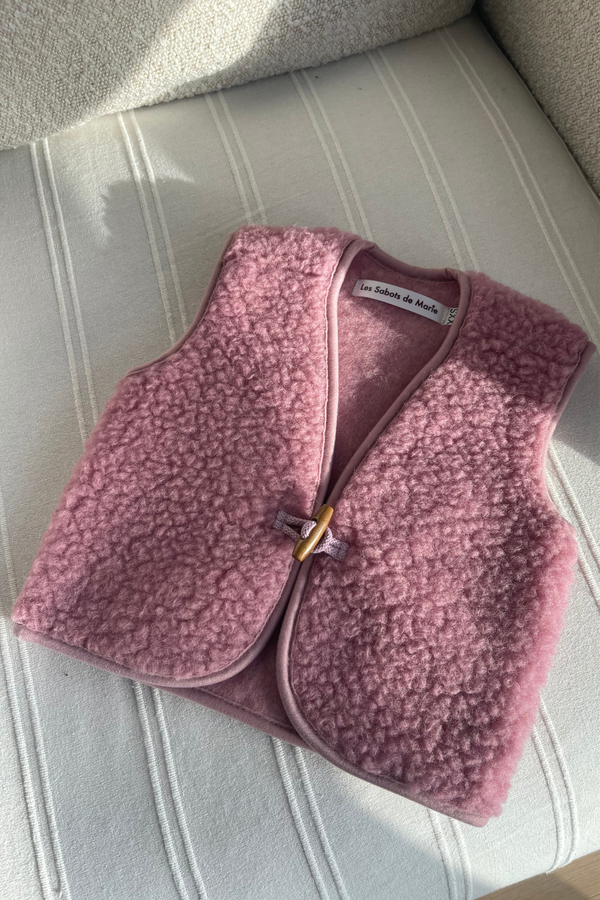 Gilet Bébé - Berger rose bloomy