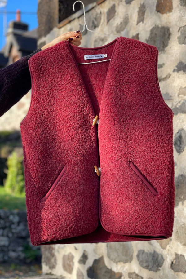 Gilet en Laine - Framboise