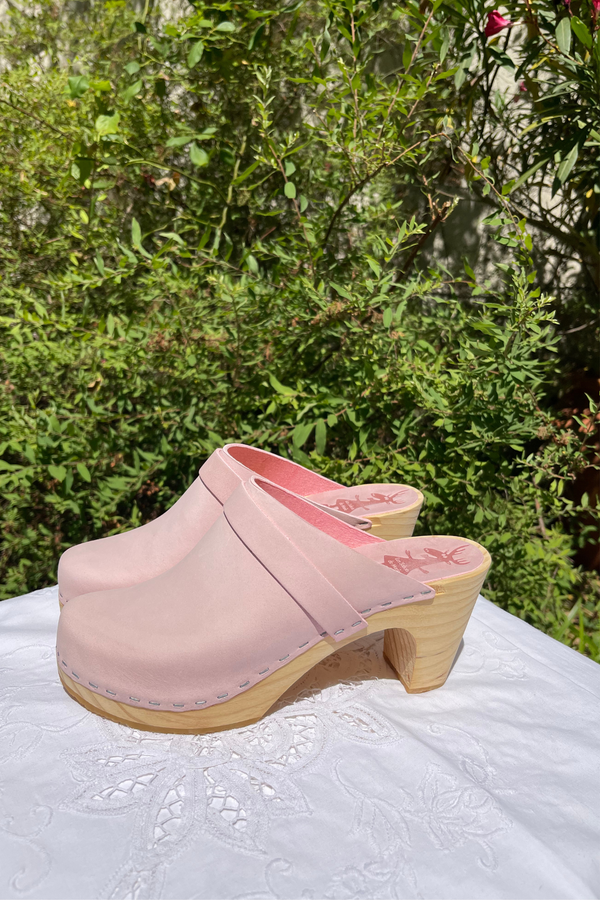 Sabots Hauts - Nubuck Rose Boudoir