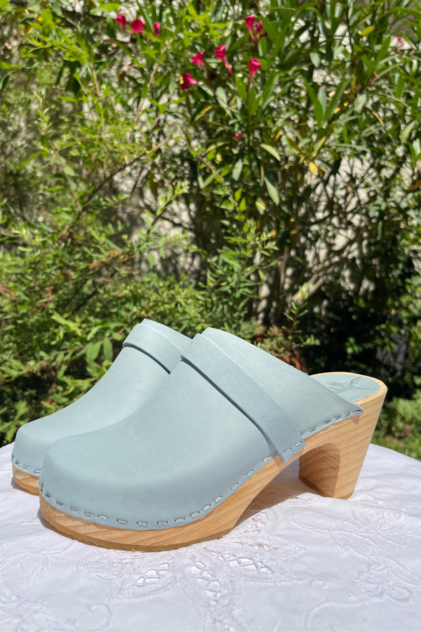 Sabots Hauts - Nubuck Blue Taupe