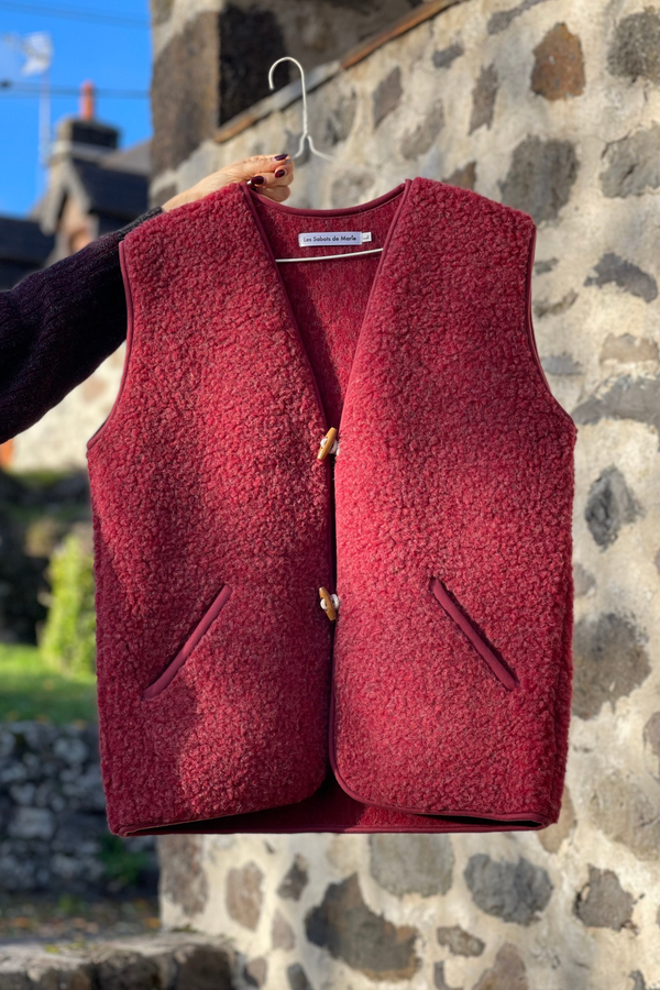 Gilet en Laine - Burgundy