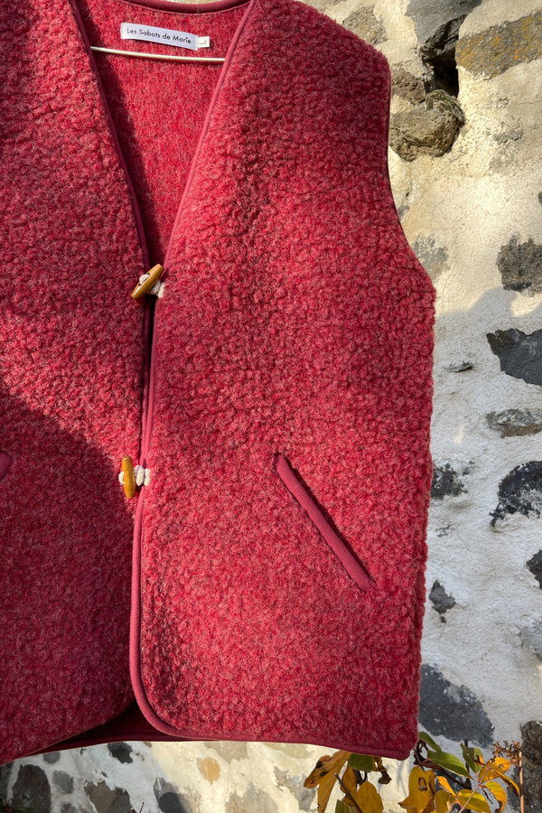 Gilet en Laine - Burgundy