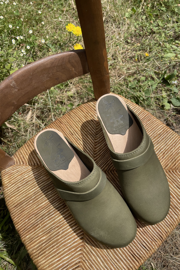 Sabots Hauts - Nubuck Green Olive