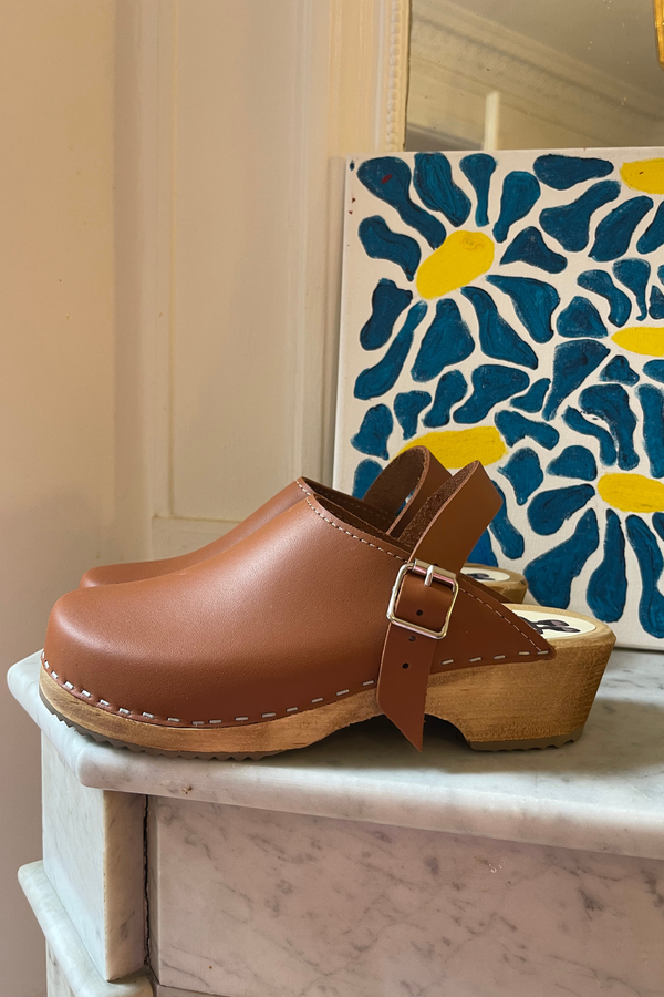 Cuir Lisse - Tan avec boucle