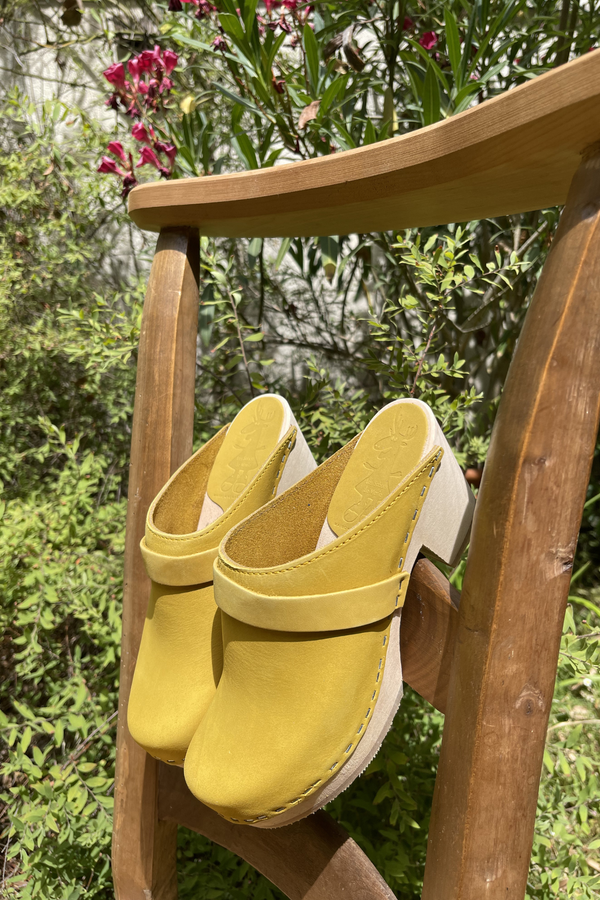 Sabots Hauts - Nubuck Yellow Mustard