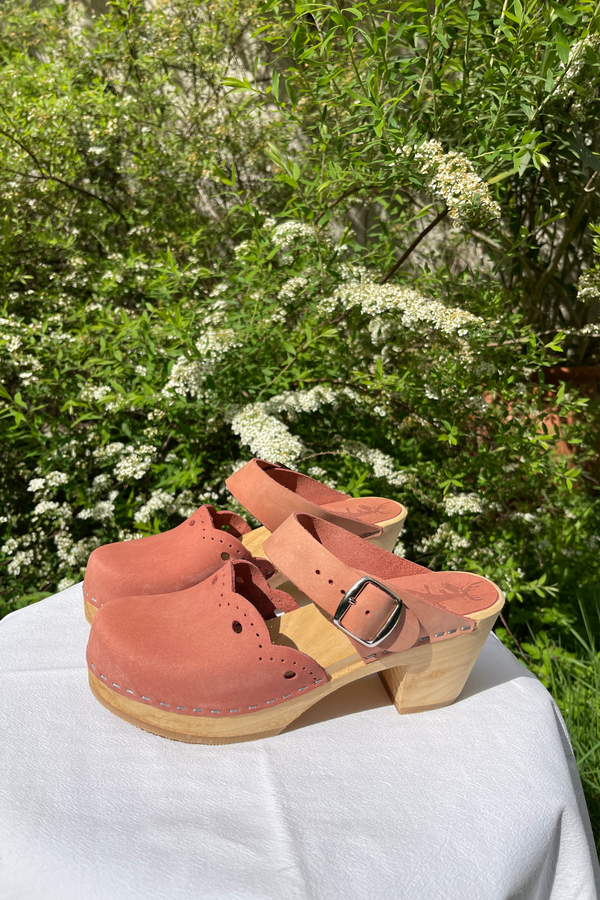 Sandales Mules - Nubuck Blush Pink