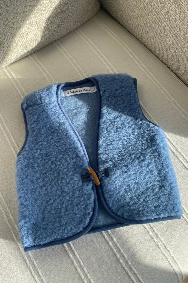 Gilet Bébé - Berger bleu doux