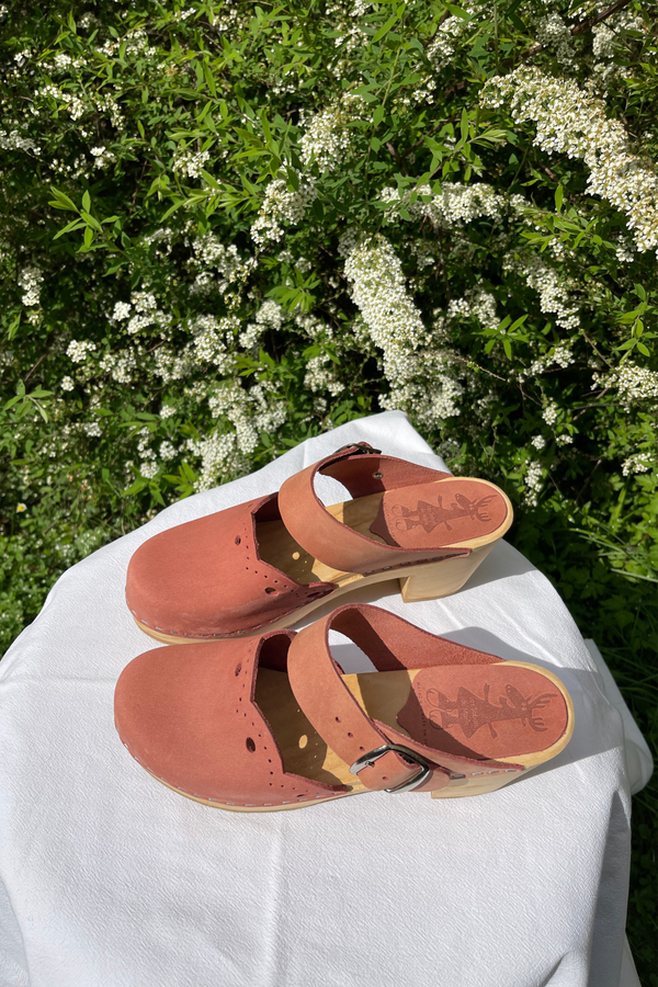 Sandales Mules - Nubuck Blush Pink