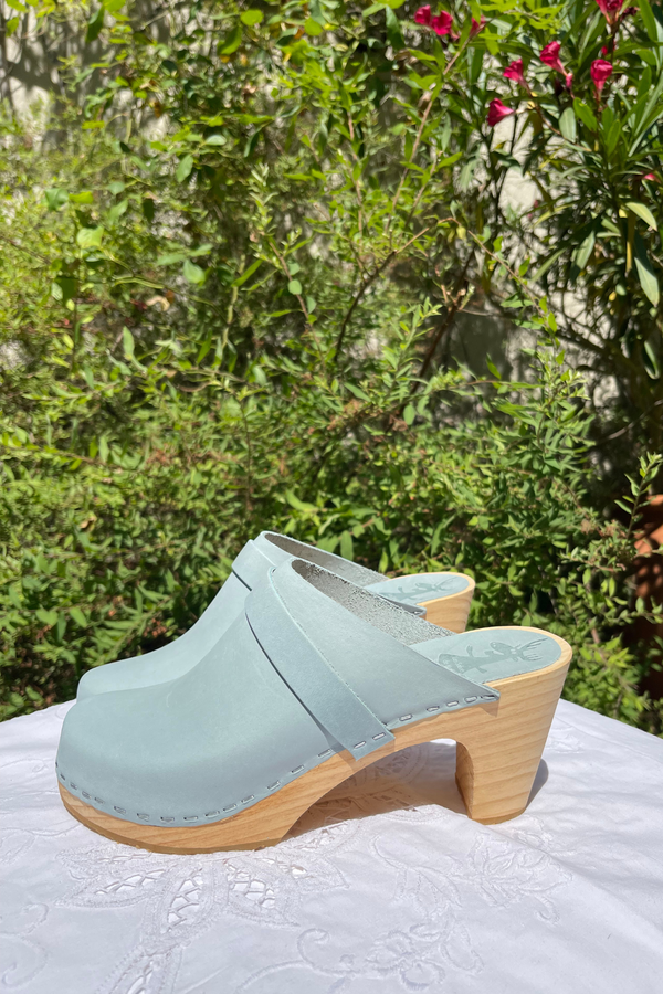 Sabots Hauts - Nubuck Taupe Ciel