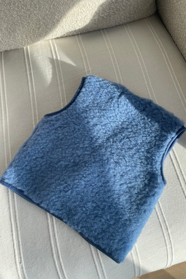 Gilet Bébé - Berger bleu doux