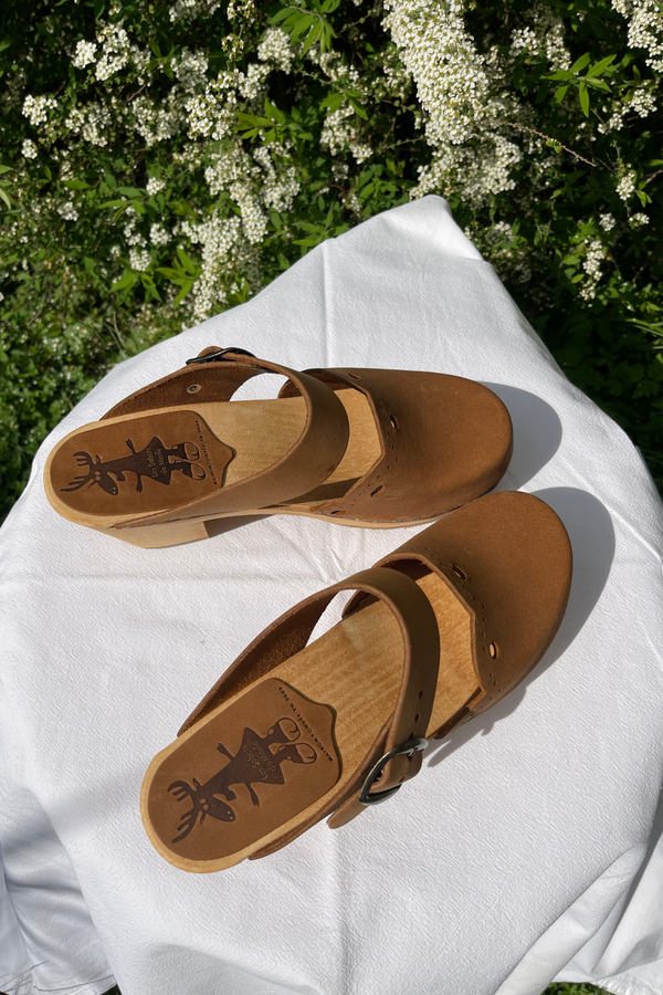 Sandales Mules - Nubuck Tan