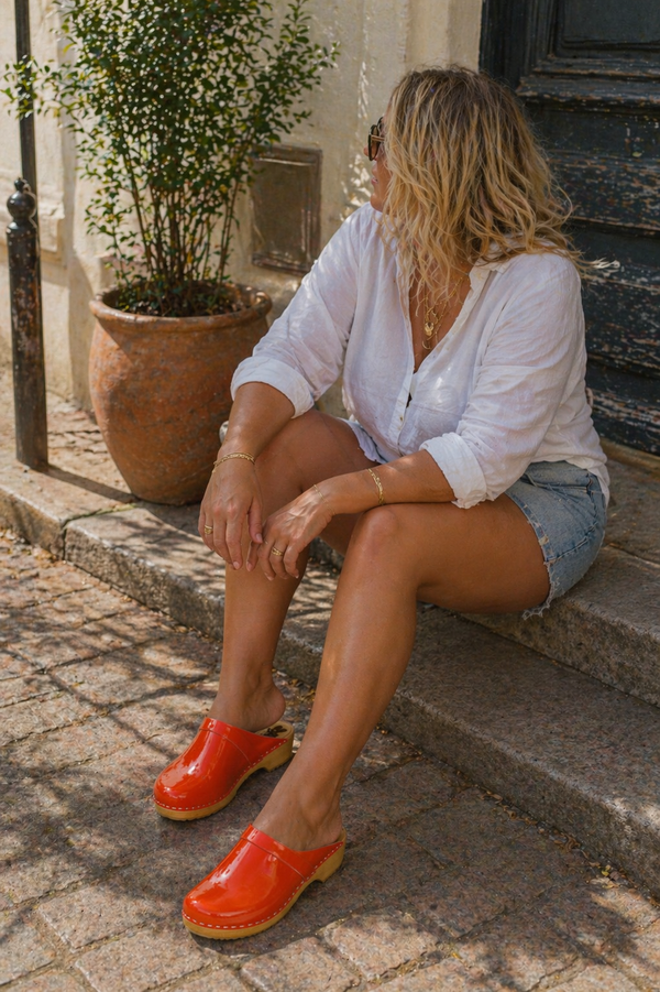 Cuir verni - Orange