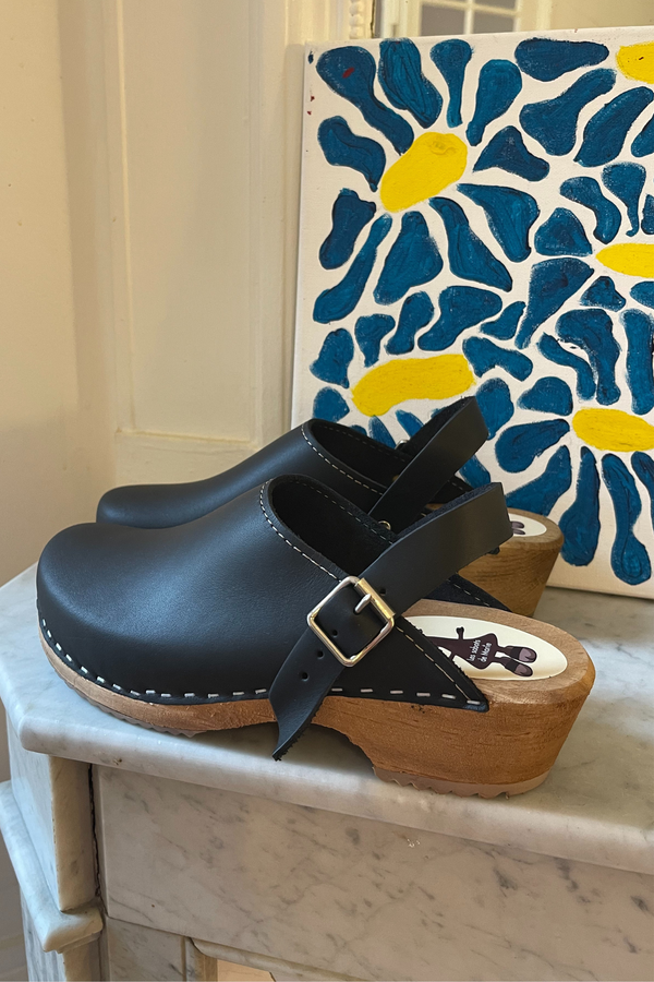 Cuir lisse - Black avec boucle