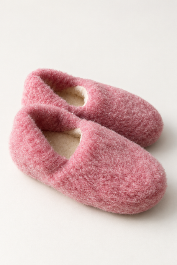 Chaussons bas - 100% laine de mouton Pink