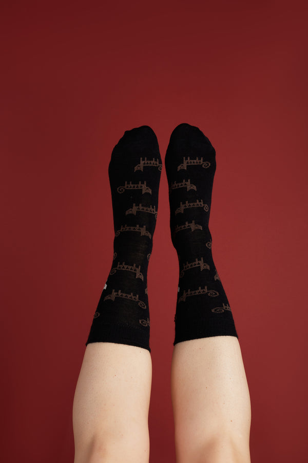 Socks - Cat Black